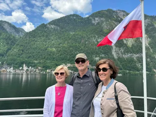 three travelers on a small group tour to Austria