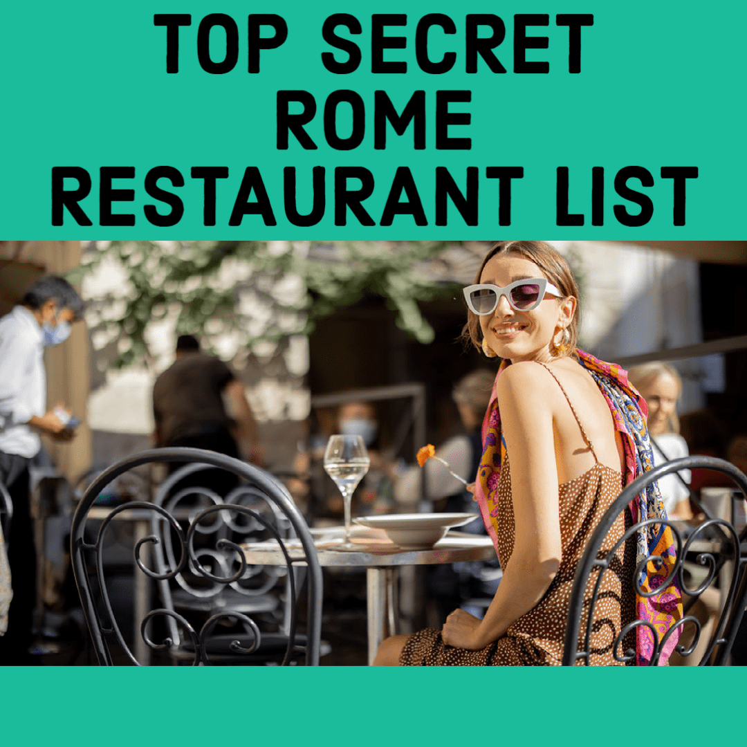 The Professor's Top Secret Rome Restaurant List